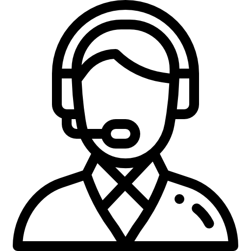 Icono atención al cliente superior y soporte técnico